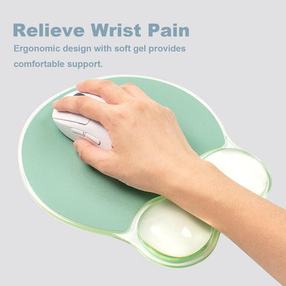 Gel Wrist Rest and Cloud Mouse Pad Support for Keyboard and Mouse - Ergonomic Pink Keyboard Wrist Pad Set for Typing Pain Relief/Computer/Laptop/Gaming/Home/Office (Cloud Shape, Gradient Blue Pink)