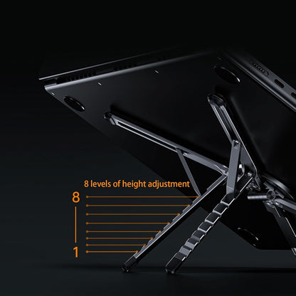 Multi-Device Magnetic Stand Compatible with Magsafe, Foldable Aluminum Alloy, 3-in-1 Laptop/Tablet/Phone Holder, Supports Handheld or Desktop Mode, Portable Travel Design, Gray