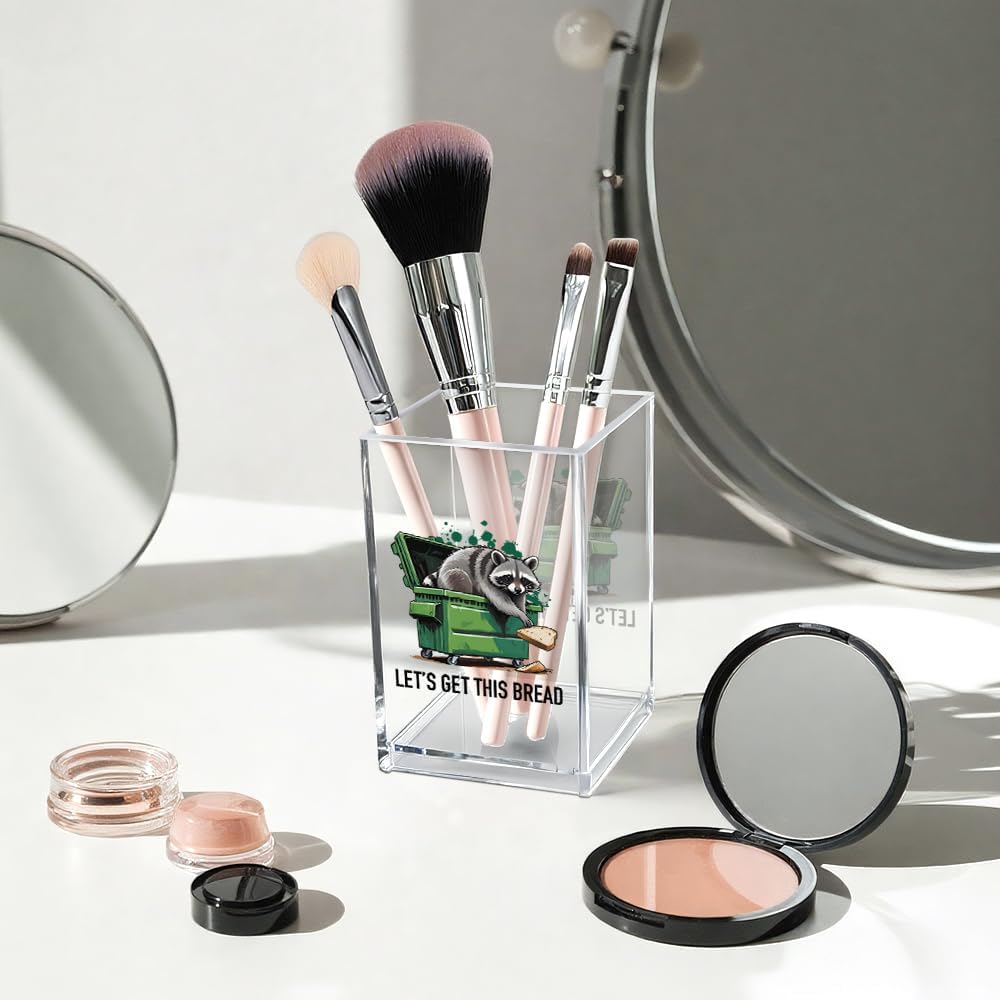 Everything is Figureoutable Acrylic Cosmetic Pencil Pen Holder Cup, Emotional Dumpster Fire Pencil Pen Holder Cup, Therapy Gifts, Mental Health Gifts for Women Colleague Boss Teacher
