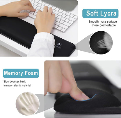 Memory Foam Set Wrist Rest Pad & Mouse Wrist Rest Support,Ergonomic Design for Office,Home,Laptop,Desktop Computer,Gaming Keyboard - Pink