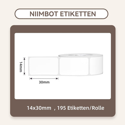 NIIMBOT D11 Label Tape D110 Label Maker Papers 3Rolls Cable Labels, Self-Adhesive Labeling Tape 0.47" X 4.29" (12 X 109mm) Cable Label Refills for Home Office Circuit Box, 195 Labels/3Rolls, White