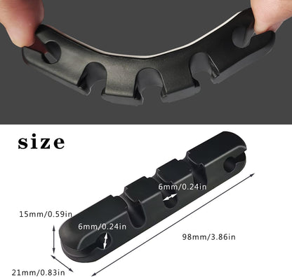 OYE 4 Pieces Magnetic Cable Holder Clips, Cable Clips Management Cord Organizer for Max.5mm Wires Desk Top Wall Cord USB Cable Power Wire Mose Cable, Black (Fits Max.4mm)