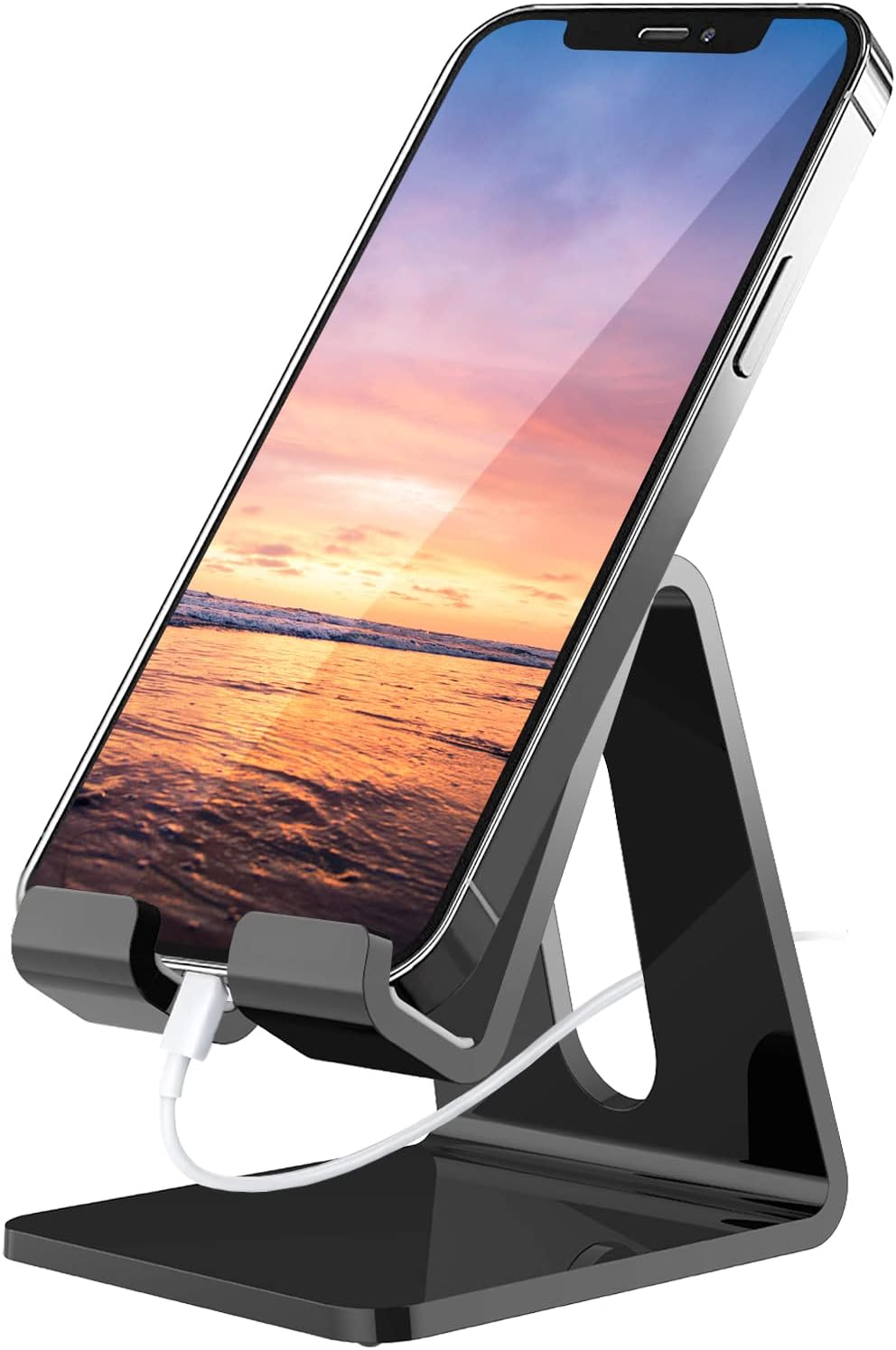 Crpich Acrylic Cell Phone Stand, Portable Clear Phone Stand for Desk, Compatible with Phone16 15 14 13 Pro Max Mini 12 11 Plus SE, Switch, Android Smartphone, Pad, Tablet, Desk Accessories