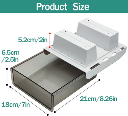 SVNNELP 2 Pack Upgrade Under Desk Drawer for Table with Lip,Office Attachable Plastic Desktop Accessories & Workspace Organizers,Hidden Under Table Desk Storage Organizer Pencil Tray Drawer Slide Out