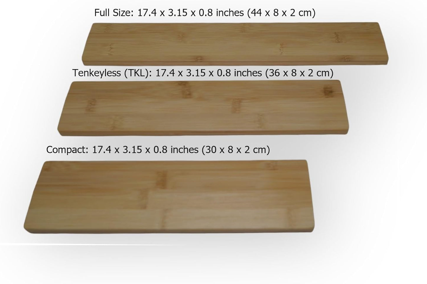 Kothar Wooden Keyboard Wrist Rest (Compact, Black)