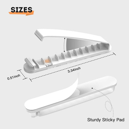 pzoz Cable Clips, 3 Pack Cord Organizer Charger Cable Management for Organizing Home Office Desk Phone Car Wire, Self Adhesive Cord Holders (Black)