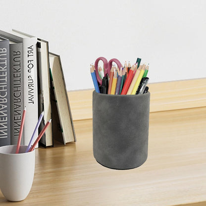 Pen Holder for Desk Pencil Organizer Cute Cup Holders Aesthetic (Black, 3.94" x3.15" x3.15")
