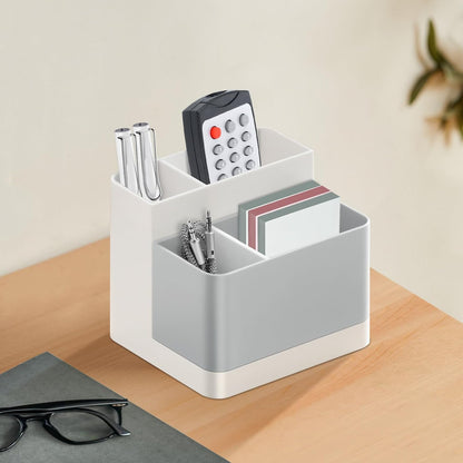 Poeland Desktop Storage Organizer, Pen and Pencil Cases Boxes, Pen or Pencil Holder Box Container for Desk, Office Supplies, Vanity Table Tan