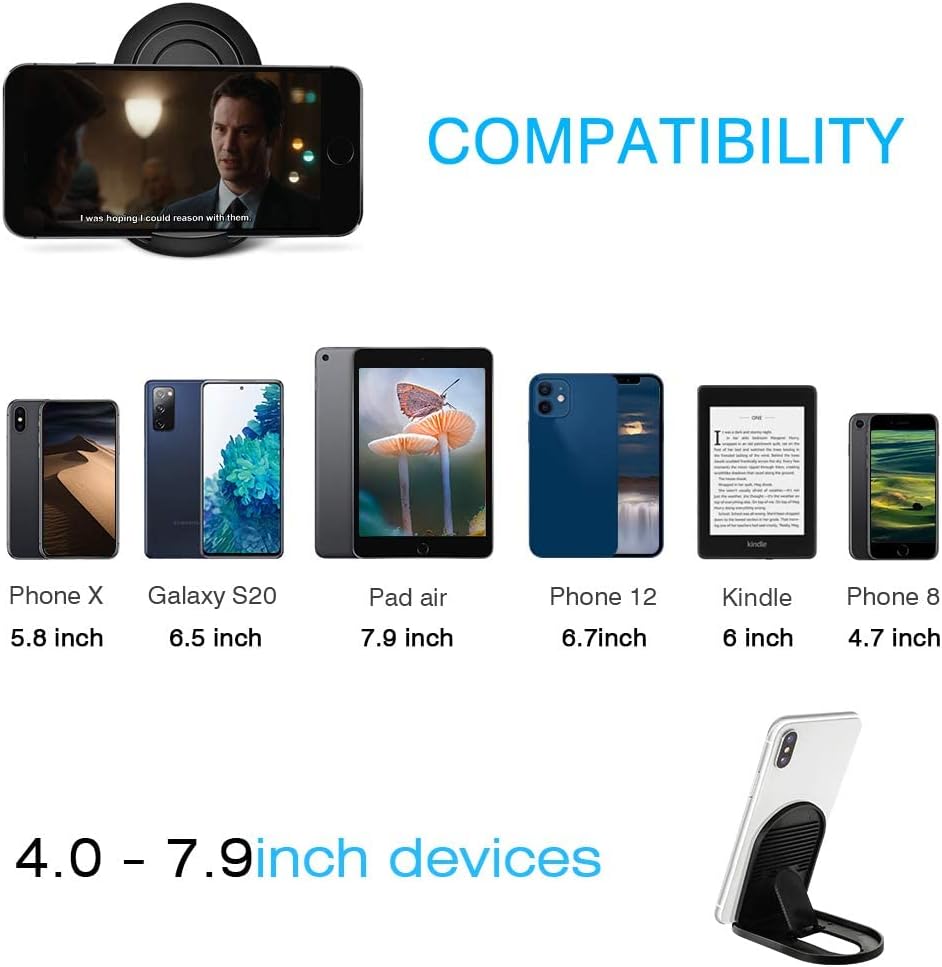 [3-Pack] Cell Phone Stand for Desk, Portable Foldable iPhone Stand Holder Stand, Adjustable Multi-Angle Desktop Cradle for New iPhone 17 16 15 14 Pro Max, Tablet, Travel Airplane Essentials, FaceTime