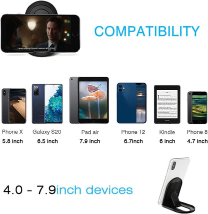 [3-Pack] Cell Phone Stand for Desk, Portable Foldable iPhone Stand Holder Stand, Adjustable Multi-Angle Desktop Cradle for New iPhone 17 16 15 14 Pro Max, Tablet, Travel Airplane Essentials, FaceTime