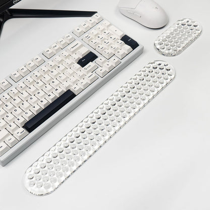 Ergonomic Gel Keyboard and Mouse Wrist Rest Set – Pink Wrist Rest for Computer Keyboard 75% 80%, Comfort & Support for Typing and Gaming