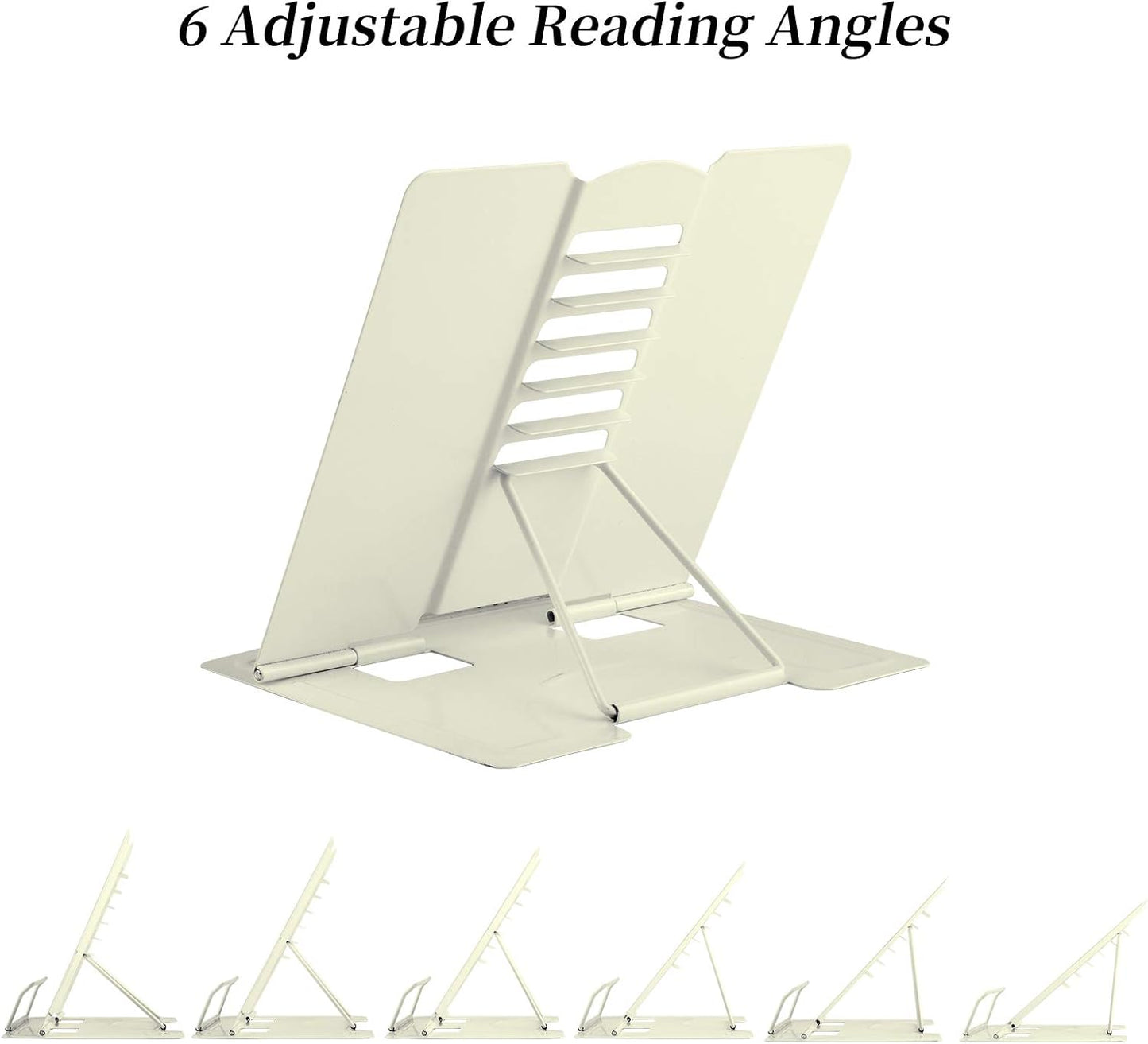 MSDADA Desk Book Stand Metal Reading Rest Book Holder Adjustable Cookbook Documents Holder for Recipes Textbooks Tablet Music Books, Mom Gifts, Gifts for Grandma Mom Mothers Day(Light Purple)