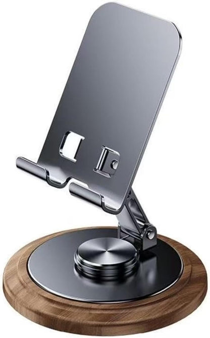 Adjustable Cell Phone Stand,360 Rotating Foldable Desktop Cellphone Stand with Anti-Slip Base Portable Phone Holder for iPhone 17 16 15 14 13 Pro Max, All Smart Phones, iPad