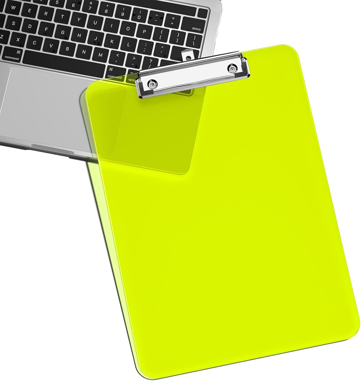 Rimilak 8.5 x 11 Plastic Clipboards Set of 2, Low Profile Metal Clip, Translucent Board, 12.5 x 9 in Letter Size, Office Supply, Back to School, Purple