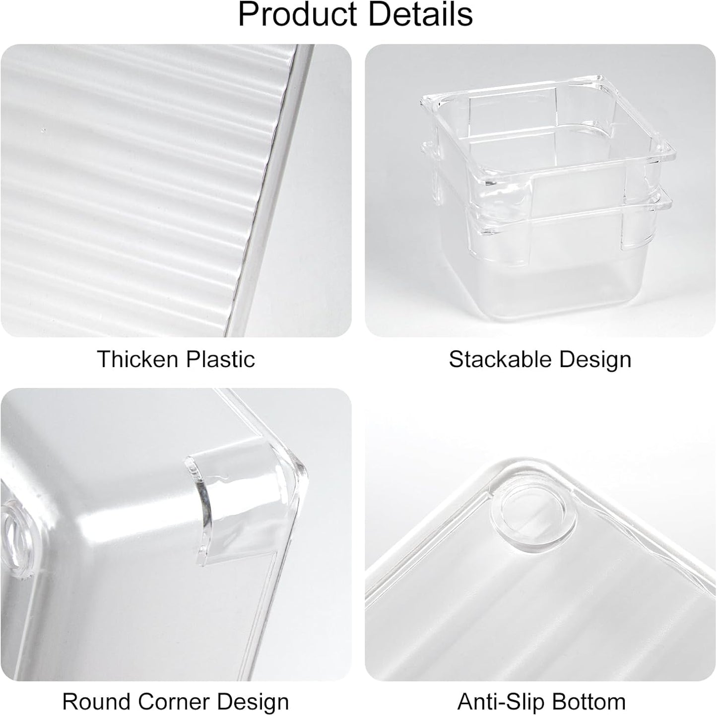 AMEITECH 7 PCS Clear Drawer Organizer Set, 4 Sizes Acrylic Drawer Storage Trays, Plastic Desk Drawer Organizer for Office, Storage Bins for Makeup, Vanity, Bedroom, Kitchen Gadgets Utensils