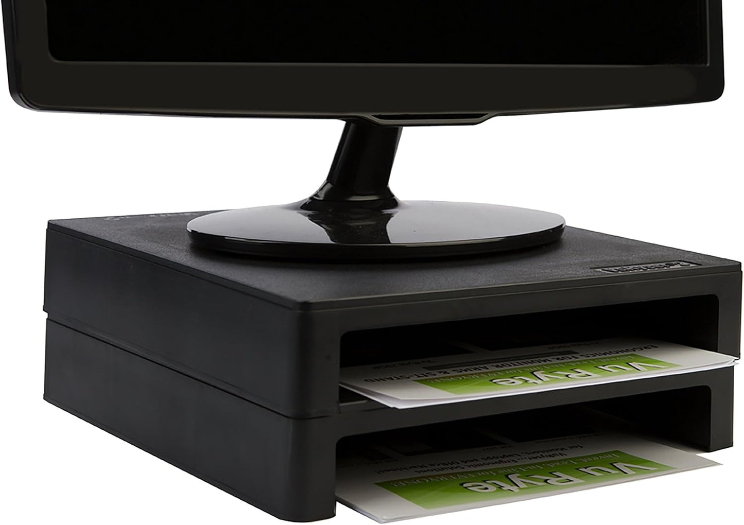 Vu Ryte Stackable 2 Inch Computer Monitor Riser Stand, VuRyser 2, Black, VUR 4855 (Single)
