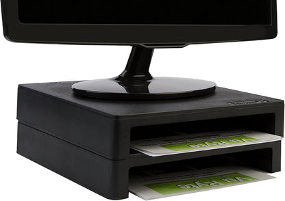 Vu Ryte Stackable 2 Inch Computer Monitor Riser Stand, VuRyser 2, Black, VUR 4855 (Single)