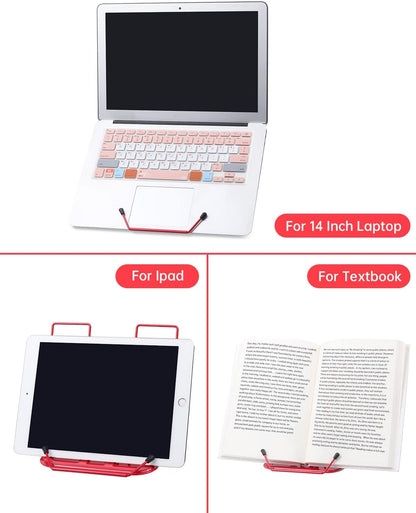 Honagu Book Stand for Reading, Adjustable Reading Rest Book Holder, Documents Holder, Sturdy Typing Stand for Recipes Textbooks Tablet Music Books (Green)