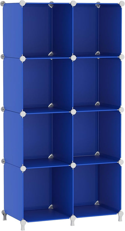 AWTATOS Cube Storage Organizer, 16 Cube Closet Organizer, Stackable Storage Cube Shelves, DIY Portable Closet Clothes Organizer Shelving for Bedroom, Closet, Wardrobe, Bathroom, White