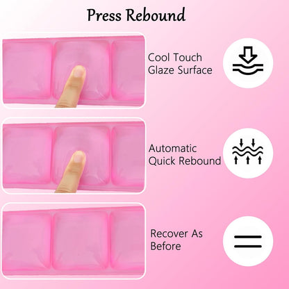 Gel Wrist Rest for Keyboard and Mouse Square Blue Plaid Clear Keyboard Wrist Rest Transparent Ergonomic Cute Checkered Mouse Wrist Pad Silicone Non-Slip Support for Computer Laptop Gaming Home Office