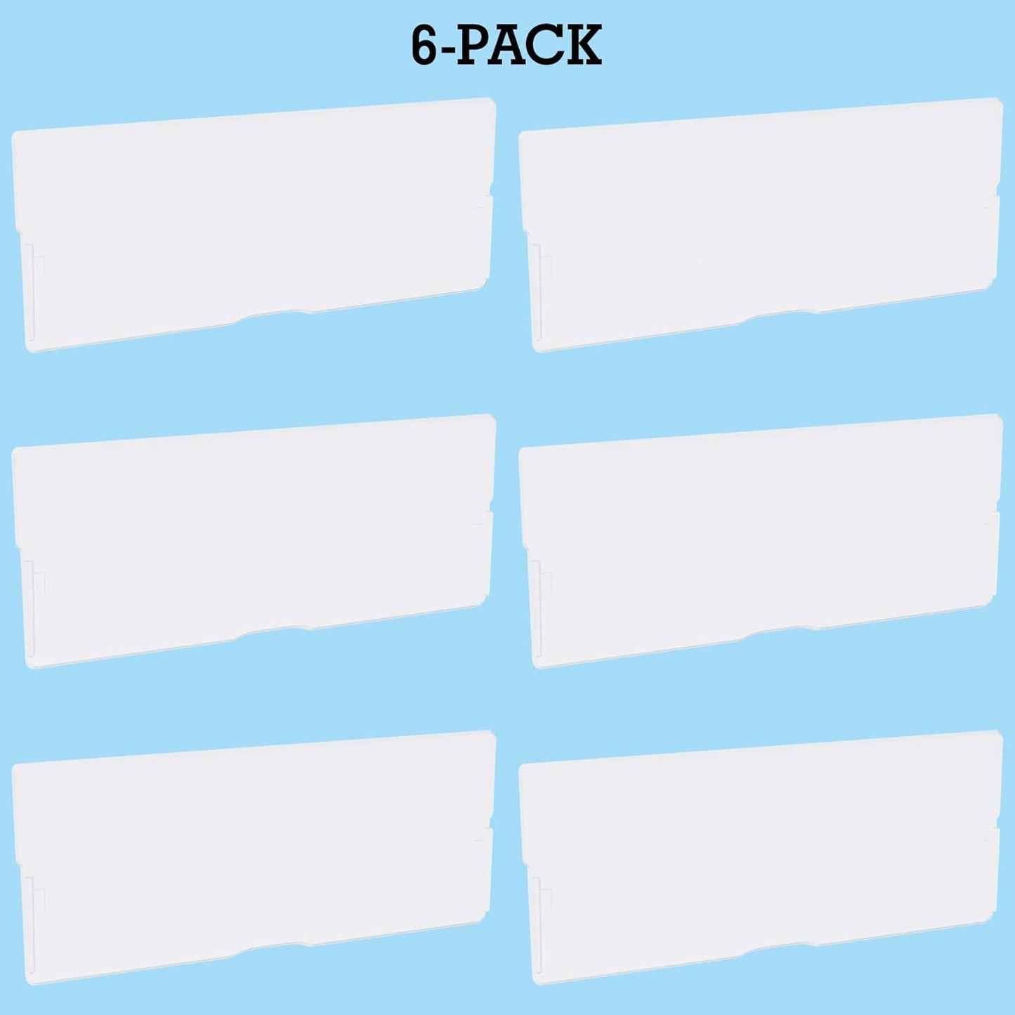 Akro-Mils 40717 Length Dividers for Plastic Storage Hardware and Craft Cabinet Large Drawers, (6-Pack), Clear