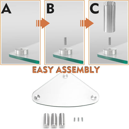 Hemudu 2 Pack Computer Monitor Riser | Triangle Desktop Universal Corner Stand for Computer Monitor & Laptop HD01T-203