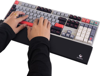 GK GAMAKAY Silicone Keyboard Wrist Rest, Soft Ergonomic Wrist Rest, Relax Your Wrist, for Laptop Computer Office & Home (White-100%)
