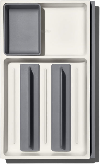 OXO Good Grips Drawer, Large Expandable Kitchen Tool Organizer, White