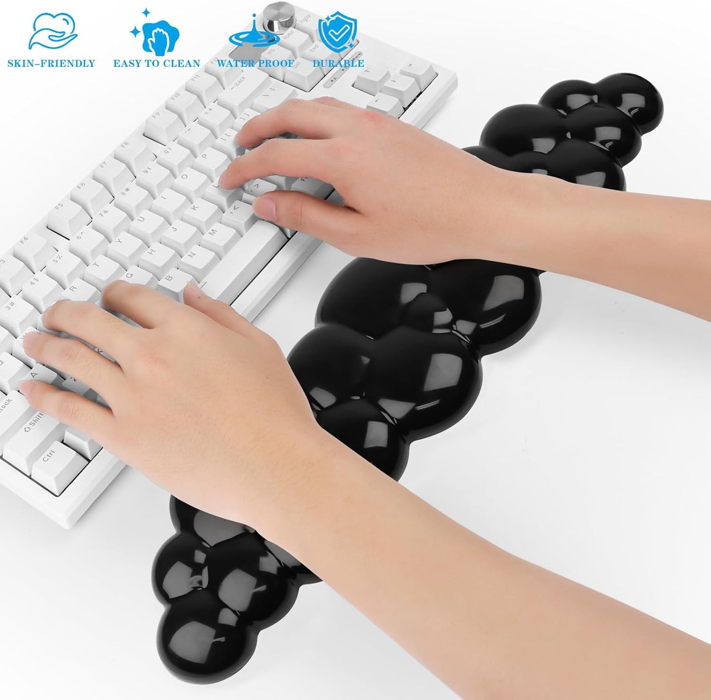 Gel Cloud Keyboard and Mouse Wrist Rest, Cute Wrist Support and Arm Support Keyboard Rest for Keyboard and Mouse Typing Pain Relief，Suitable for Office/Computer/Laptop/Gaming (Pink)