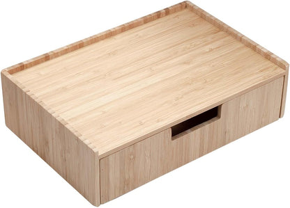 MobileVision Bamboo Charging Station & Multi Device Organizer Slim Version for Smartphones, Tablets, and Laptops