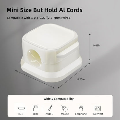 6Pcs Magnetic Cable Clips, Cable Management, Office Desk Accessories, Cord Organizer, Cable Smooth Adjustable,for Desk, Wall, Car, Motorcycle,Home Office, Phone Cable Management (Black)