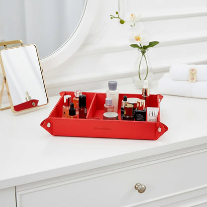 UnionBasic Medium Valet Tray, Jewelry Tray for Rings Watches Earrings, Entryway Catchall Caddy for Coins Keys Change, Nightstand Bedside Valet Holder, Trays for Electronic Gadgets, Candy Pink Plus - Colors A