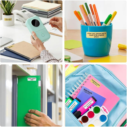 Phomemo Label Maker, D30 Portable Bluetooth Label Maker Machine with Tape, Small Mini Label Printer, Multiple Templates Fonts Icon Labeler for Home, School, Office