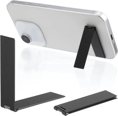 2Packs Ultra-Thin Cell Phone Holder, Adjustable Mini Alloy Phone Stand Vertical and Horizontal Phones Stand Portable Foldable Phones Holder for Mobile-Phone Tablet