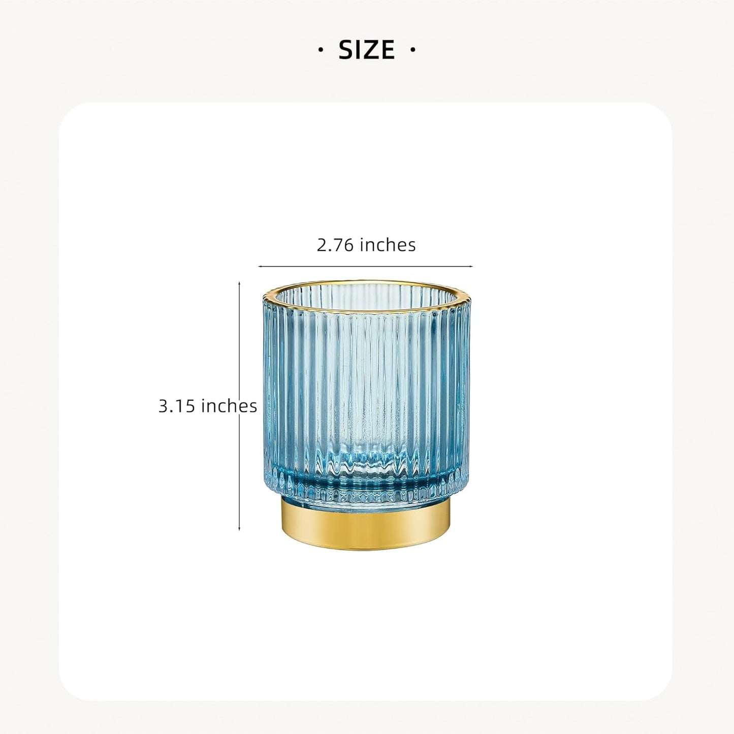 Makeup Brush Holder Organizer,Toothbrush Holders,Desk Pen Pencil Holder,Multifunctional Vintage Glass Brush Cup（L/Green/A3-6-US）