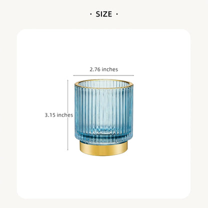 Makeup Brush Holder Organizer,Toothbrush Holders,Desk Pen Pencil Holder,Multifunctional Vintage Glass Brush Cup（L/Green/A3-6-US）
