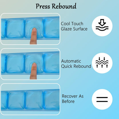 Gel Wrist Rest for Keyboard and Mouse Square Blue Plaid Clear Keyboard Wrist Rest Transparent Ergonomic Cute Checkered Mouse Wrist Pad Silicone Non-Slip Support for Computer Laptop Gaming Home Office