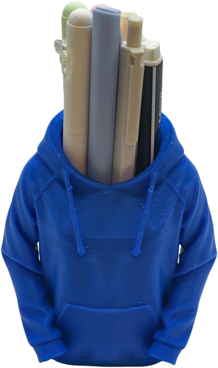 TIME&TRAVE Unique Sweatshirt Pen Holder for Desk, Creative Pencil Holder Desk Organizers, Office Supplies Decorations Idea Gift for Men Women Kids(Yellow)