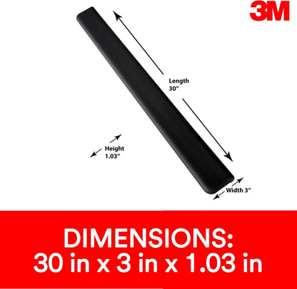 3M Gel Wrist Rest for Standing Desks, Wraps Around Edge of Desk for Comfort, Non-Slip Back Stays in Place (WR200B)