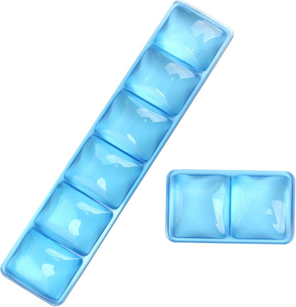 Gel Wrist Rest for Keyboard and Mouse Square Blue Plaid Clear Keyboard Wrist Rest Transparent Ergonomic Cute Checkered Mouse Wrist Pad Silicone Non-Slip Support for Computer Laptop Gaming Home Office