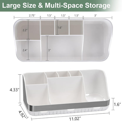 GFWARE Bathroom Organizers and Storage - Detachable 7 Slots Kids Electric Toothbrush and Toothpaste Holde Drainage for Bathroom Accessories Organization Counter Vanity Storage