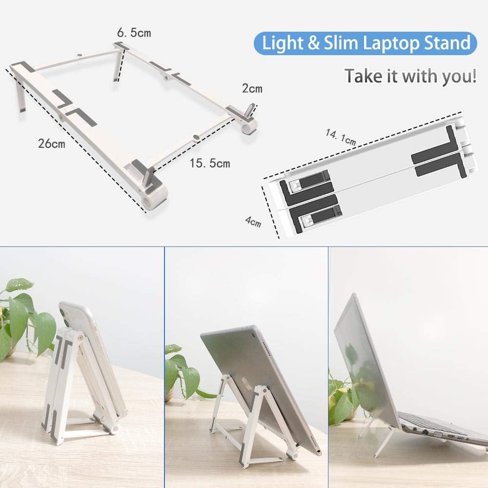 BoxWave Stand and Mount Compatible with HP Envy 2-in-1 Laptop (14-ek0073dx) - Pocket Aluminum Stand 3-in-1, Portable Multi Angle Viewing Riser - Metallic Silver