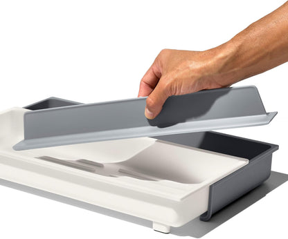 OXO Good Grips Drawer, Large Expandable Kitchen Tool Organizer, White