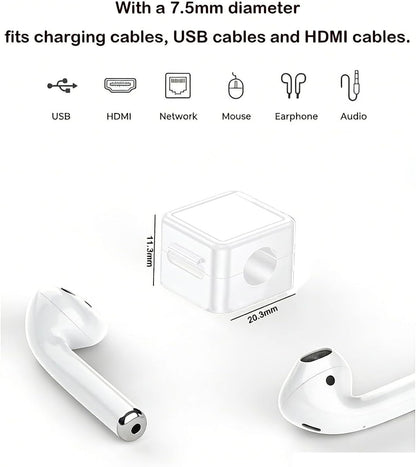 10 Pack Cord Organizer, Magnetic Cable Management, Cord Holder for Desk, Adhesive Cable Clips Wire Keeper for Nightstand, Home, Office, Desktop, Car, Wall (Black)