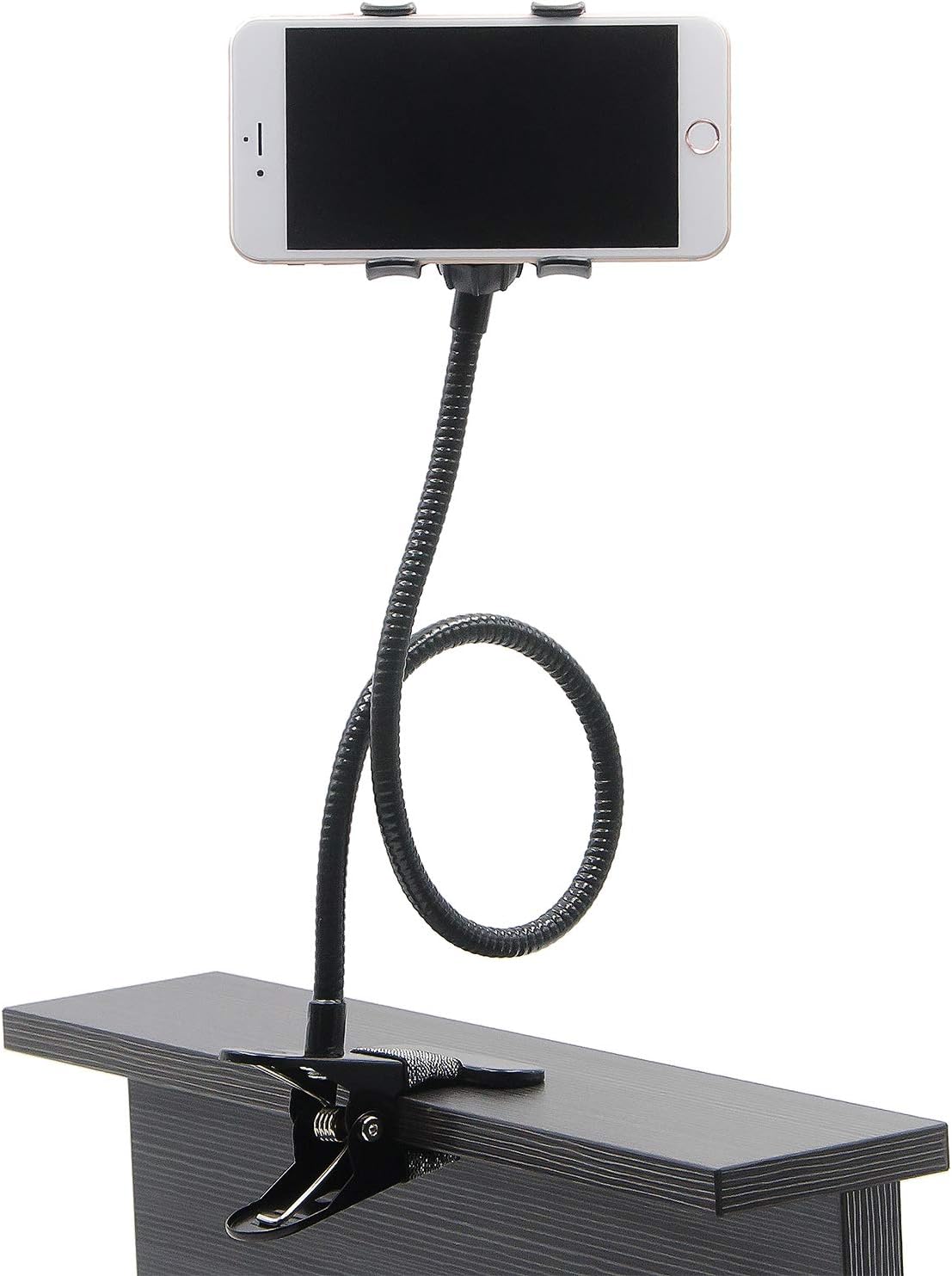 Cell Phone Holder, Universal Lazy Bracket Mobile Phone Stand, Flexible Gooseneck Long Arm Clip (White)