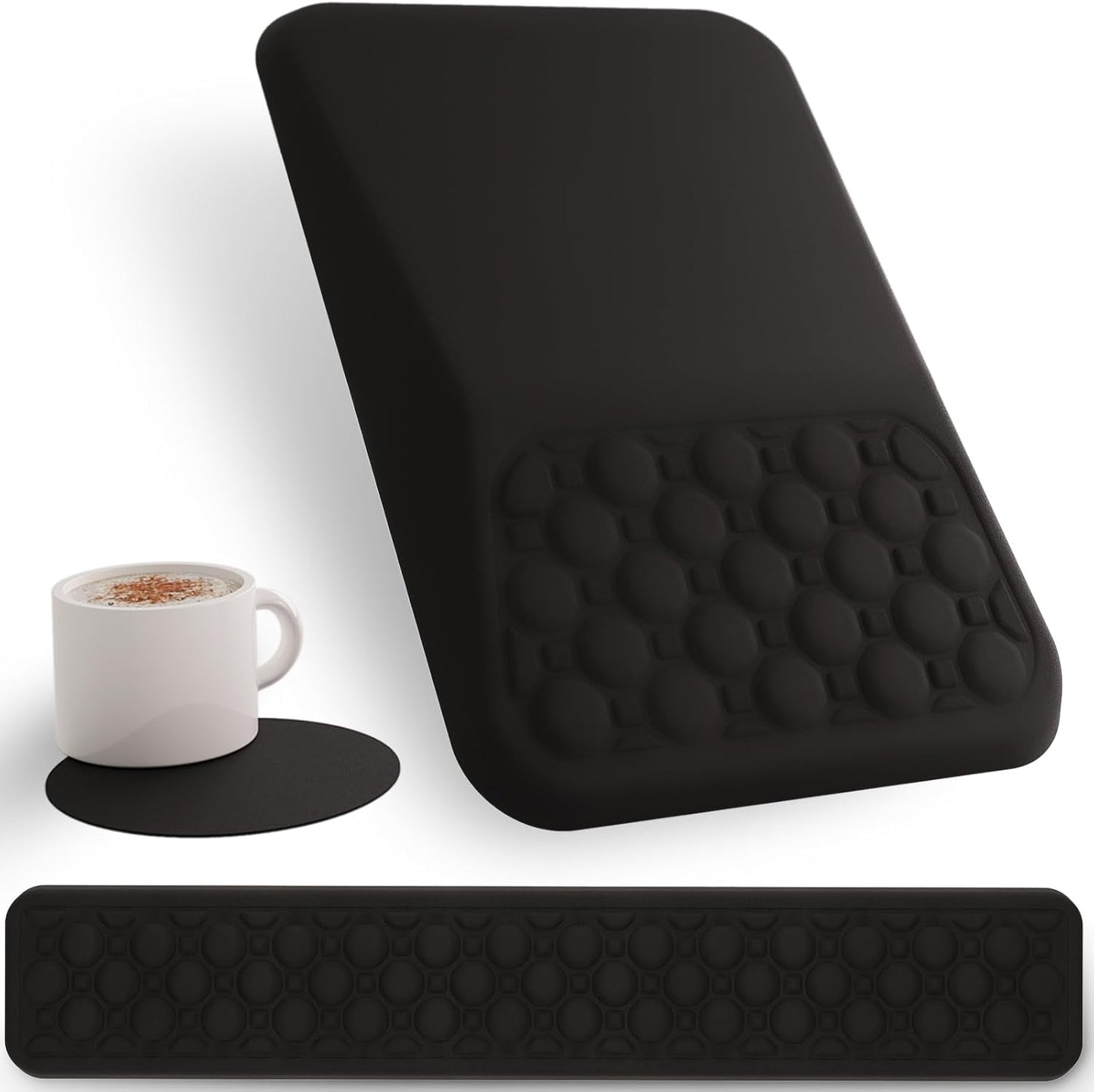 Ospelelf Mouse Pad with Wrist Rest and Keyboard Wrist Rest, Ergonomic Wrist Rest for Computer, Office, Gaming, Pink