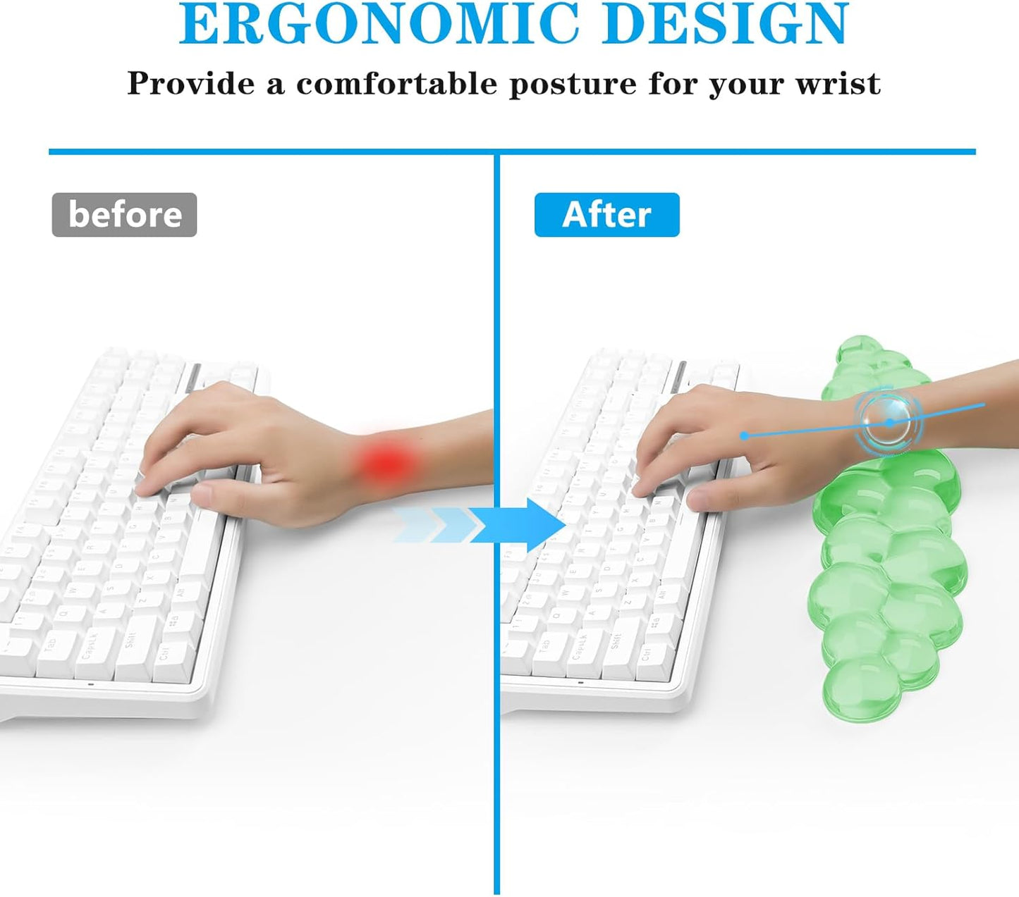 Gel Cloud Keyboard and Mouse Wrist Rest, Cute Wrist Support and Arm Support Keyboard Rest for Keyboard and Mouse Typing Pain Relief，Suitable for Office/Computer/Laptop/Gaming (Pink)