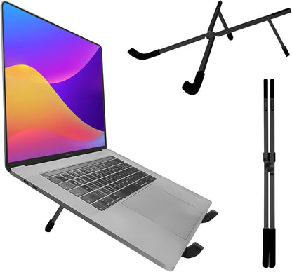 Protable Laptop Stand for Desk,Foldable Laptop Riser Holder,Ventilated Cooling Notebook Mount Computer Stand for 10-15.6” Laptops,Tablets，Aluminum