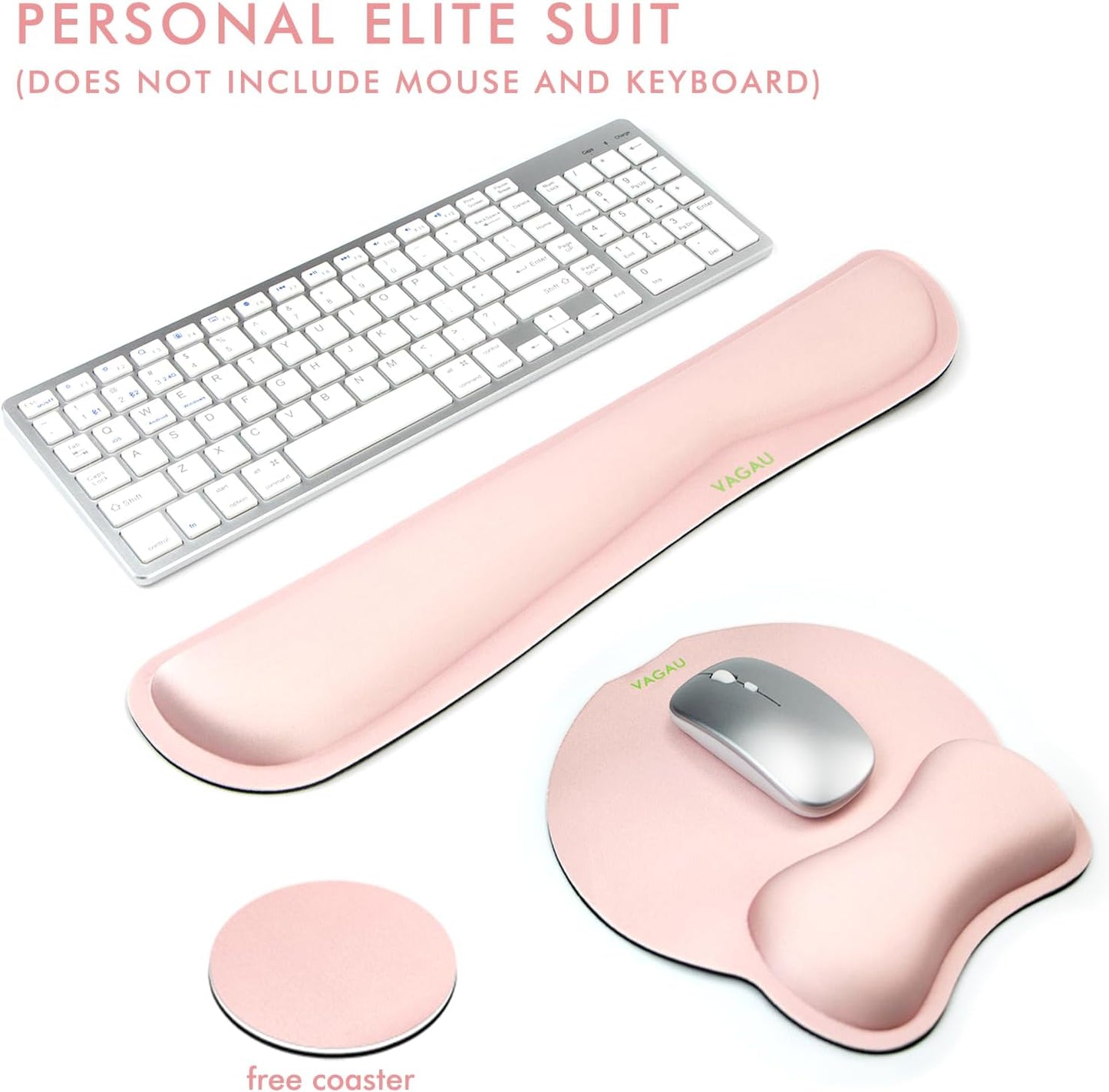 Comfy Mee Premium Memory Foam Keyboard and Mouse Wrist Rest Pads Set- for Comfortable Typing &Wrist Pain Relief (Pack of 2)