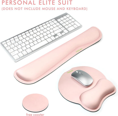 Comfy Mee Premium Memory Foam Keyboard and Mouse Wrist Rest Pads Set- for Comfortable Typing &Wrist Pain Relief (Pack of 2)